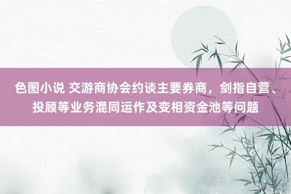 色图小说 交游商协会约谈主要券商，剑指自营、投顾等业务混同运作及变相资金池等问题