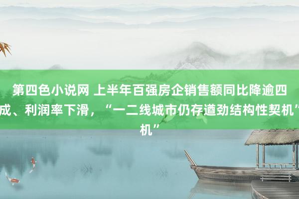 第四色小说网 上半年百强房企销售额同比降逾四成、利润率下滑，“一二线城市仍存遒劲结构性契机”