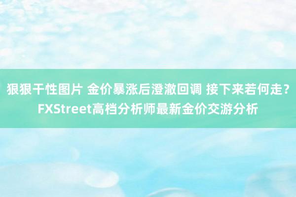 狠狠干性图片 金价暴涨后澄澈回调 接下来若何走？FXStreet高档分析师最新金价交游分析