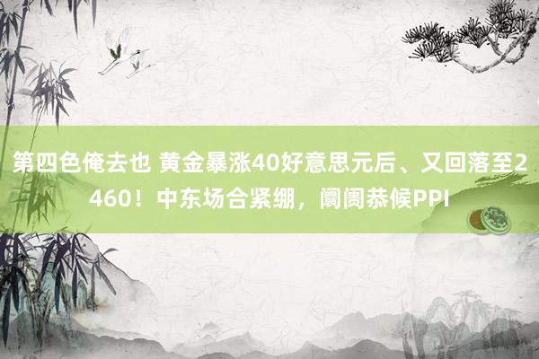 第四色俺去也 黄金暴涨40好意思元后、又回落至2460！中东场合紧绷，阛阓恭候PPI