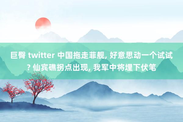 巨臀 twitter 中国拖走菲舰， 好意思动一个试试? 仙宾礁拐点出现， 我军中将埋下伏笔