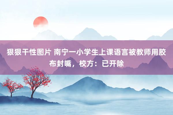 狠狠干性图片 南宁一小学生上课语言被教师用胶布封嘴，校方：已开除