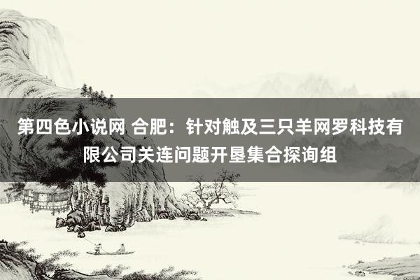 第四色小说网 合肥：针对触及三只羊网罗科技有限公司关连问题开垦集合探询组