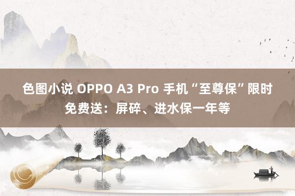 色图小说 OPPO A3 Pro 手机“至尊保”限时免费送：屏碎、进水保一年等