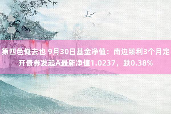 第四色俺去也 9月30日基金净值：南边臻利3个月定开债券发起A最新净值1.0237，跌0.38%