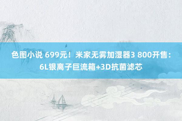 色图小说 699元！米家无雾加湿器3 800开售：6L银离子巨流箱+3D抗菌滤芯