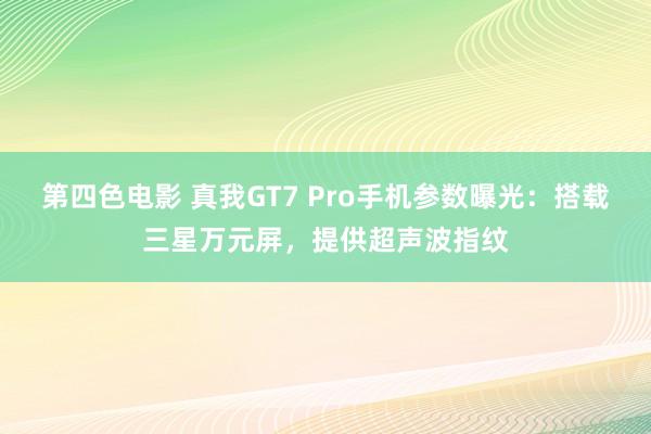 第四色电影 真我GT7 Pro手机参数曝光：搭载三星万元屏，提供超声波指纹