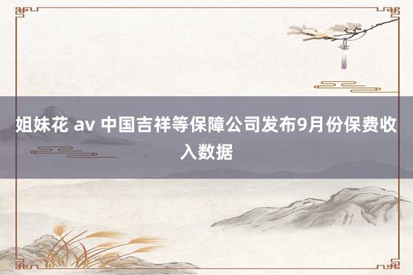 姐妹花 av 中国吉祥等保障公司发布9月份保费收入数据