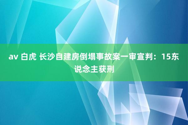 av 白虎 长沙自建房倒塌事故案一审宣判：15东说念主获刑