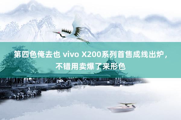 第四色俺去也 vivo X200系列首售成线出炉，不错用卖爆了来形色