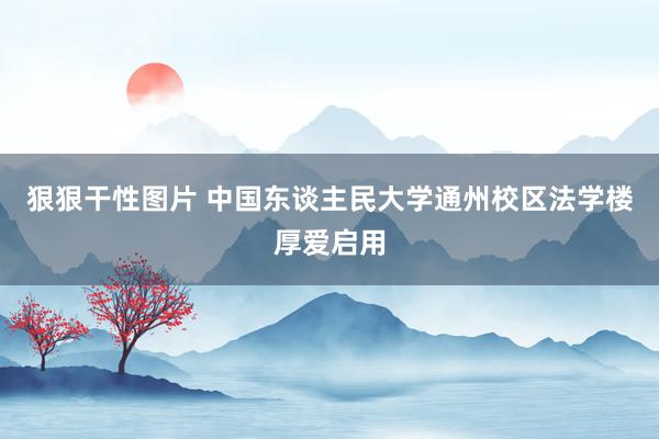 狠狠干性图片 中国东谈主民大学通州校区法学楼厚爱启用