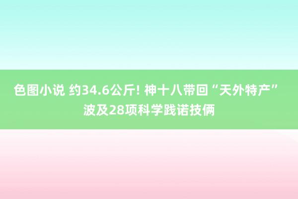 色图小说 约34.6公斤! 神十八带回“天外特产” 波及28项科学践诺技俩