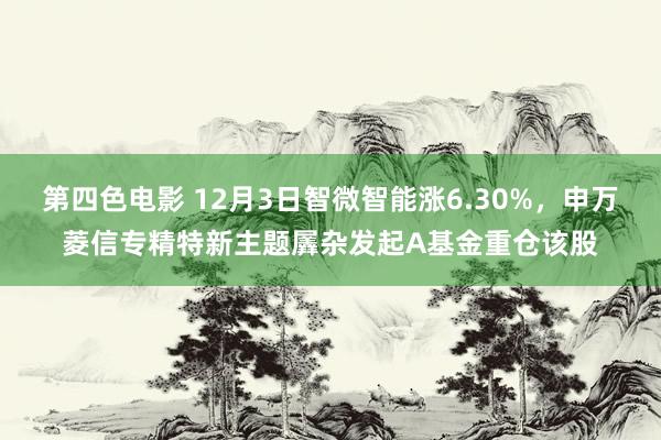 第四色电影 12月3日智微智能涨6.30%，申万菱信专精特新主题羼杂发起A基金重仓该股