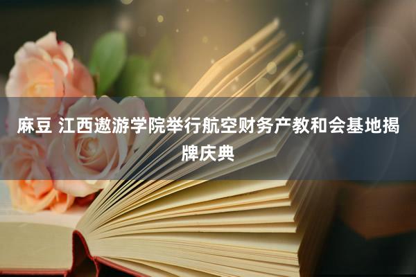 麻豆 江西遨游学院举行航空财务产教和会基地揭牌庆典