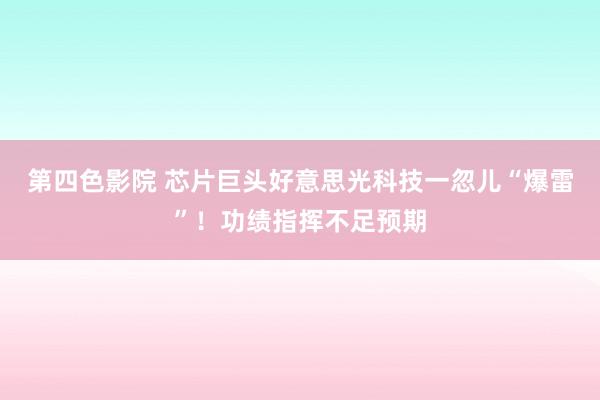 第四色影院 芯片巨头好意思光科技一忽儿“爆雷”！功绩指挥不足预期