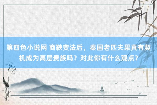 第四色小说网 商鞅变法后，秦国老匹夫果真有契机成为高层贵族吗？对此你有什么观点？