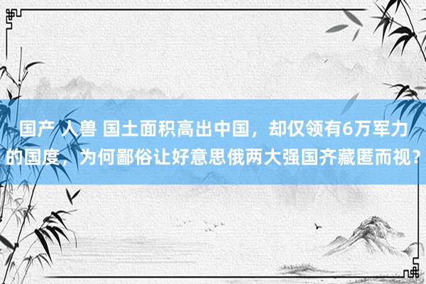 国产 人兽 国土面积高出中国，却仅领有6万军力的国度，为何鄙俗让好意思俄两大强国齐藏匿而视？