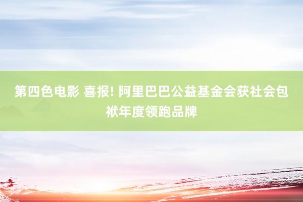 第四色电影 喜报! 阿里巴巴公益基金会获社会包袱年度领跑品牌