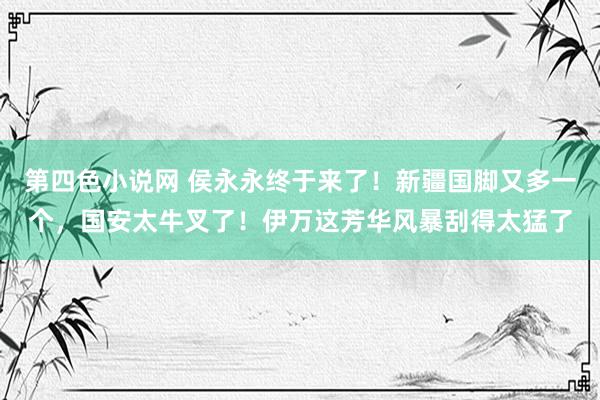 第四色小说网 侯永永终于来了！新疆国脚又多一个，国安太牛叉了！伊万这芳华风暴刮得太猛了