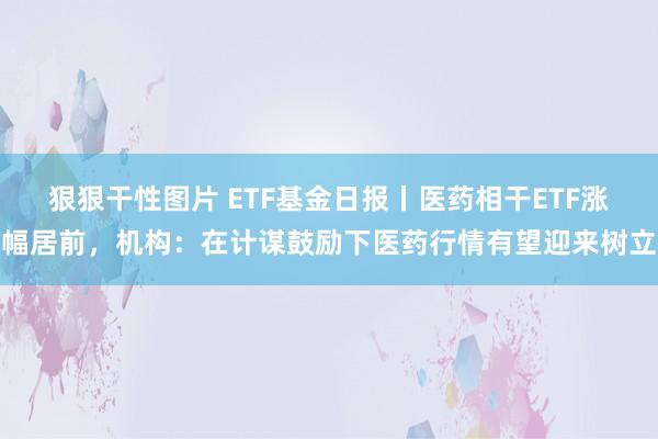 狠狠干性图片 ETF基金日报丨医药相干ETF涨幅居前，机构：在计谋鼓励下医药行情有望迎来树立